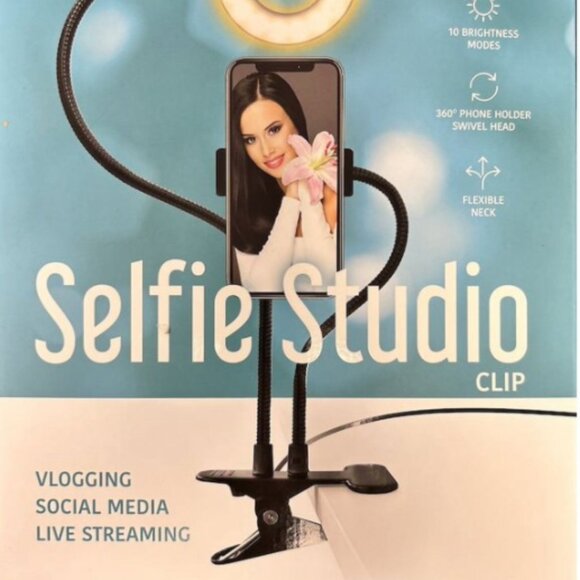 Merkury Desktop Selfie Studio Clip Vlogging Social Media Black MI-RLM03-101 - Picture 3 of 3